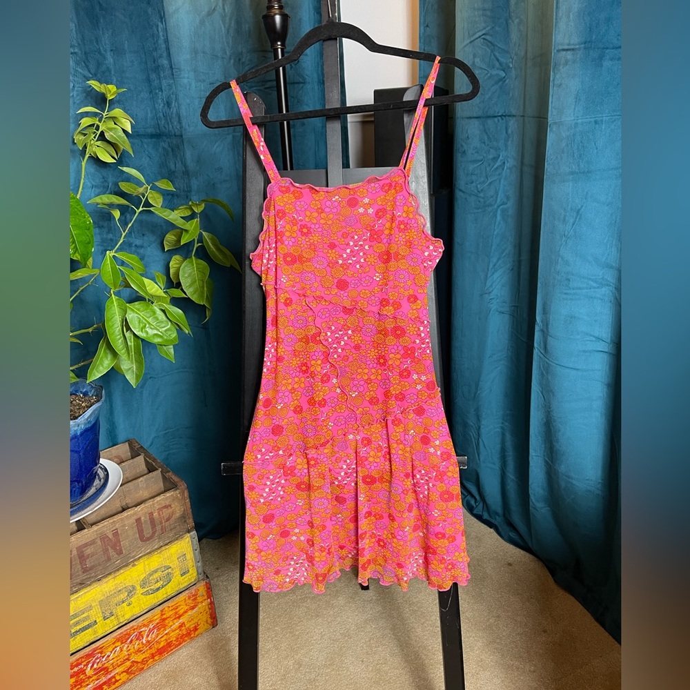Groovy Flower Power Summer Dress - Small